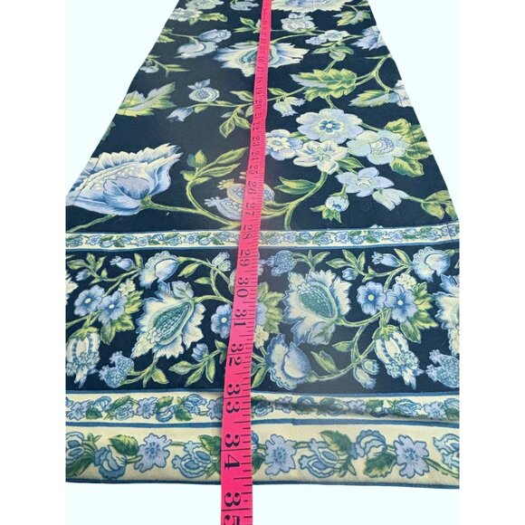 VTG April Cornell Floral Table Runner Plus 2 Place Mats W Navy Blue & Green Patt - Picture 11 of 16